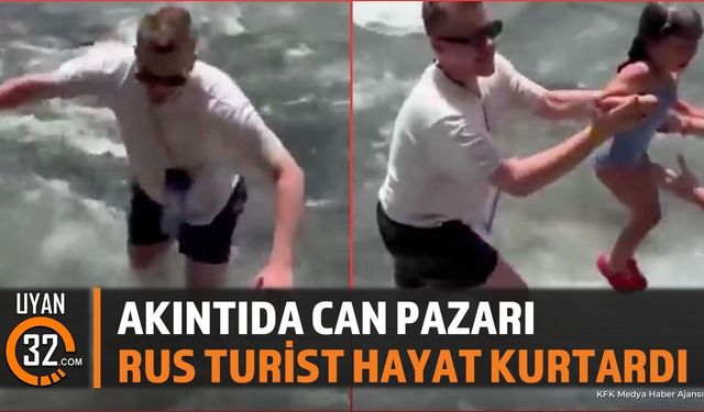 Antalya'da Akıntıya Kapılan Küçük Kızı Rus Turist Kurtardı