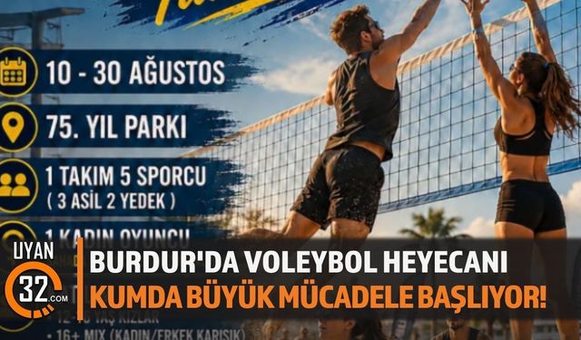 Burdur'da Plaj Voleybolu Heyecanı Başlıyor