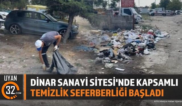 Dinar Belediyesi Sanayi Sitesi'nde Kapsamlı Temizlik Başlattı