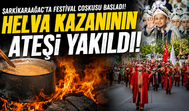 Helva Kazanının Ateşi Yakıldı: Şarkikaraağaç'ta Festival Coşkusu Başladı