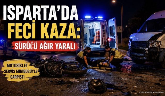 Isparta'da Feci Motosiklet Kazası: Sürücü Ağır Yaralı