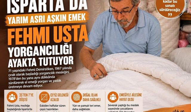 Isparta'da Yarım Asrı Aşkın Emek: Yorgancılığı Ayakta Tutuyor