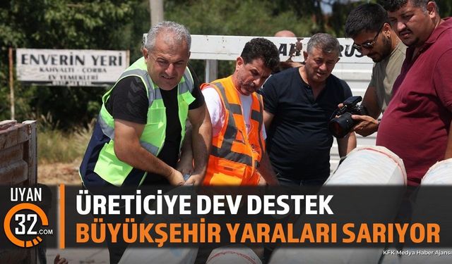 Antalya'da Yangından Zarar Gören Çiftçilere Sera Naylonu Desteği