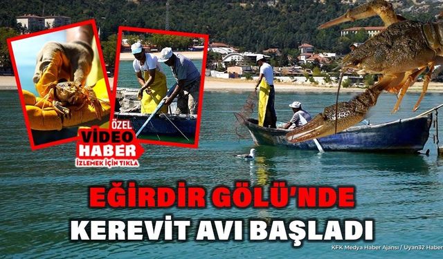 Eğirdir Gölü'nde Kerevit Av Sezonu Sürüyor: Hedef 800 Ton