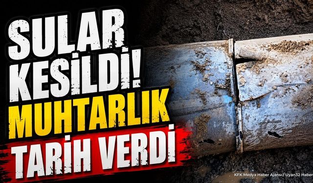 Gölet Sulama Suyu Kesildi: Muhtarlıktan Duyuru