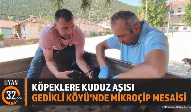 Isparta Şarkikaraağaç'ta Sahipli Köpeklere Kuduz Aşısı Yapıldı