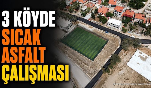 Isparta'da 3 Köyde BSK Asfalt Çalışması Başlatıldı