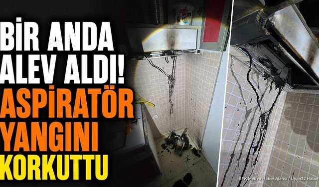 Isparta'da Bir Dairenin Mutfağında Aspiratör Yangını Çıktı