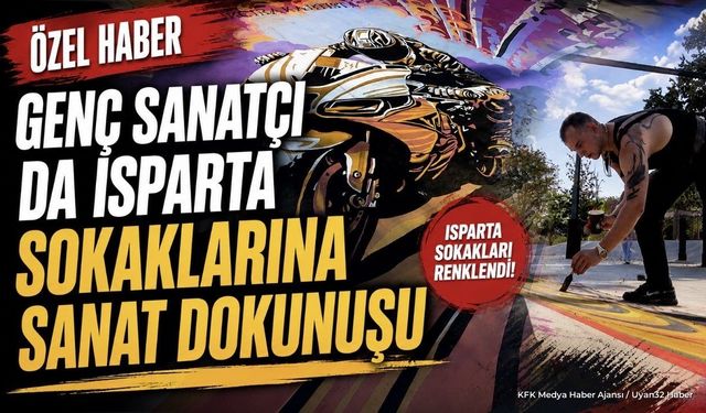 Isparta'da Genç Sanatçıdan Sokaklara Renkli Grafiti Dokunuşu