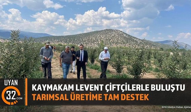 Kaymakam Adem Levent Yenişarbademli'de Çiftçilerle Buluştu