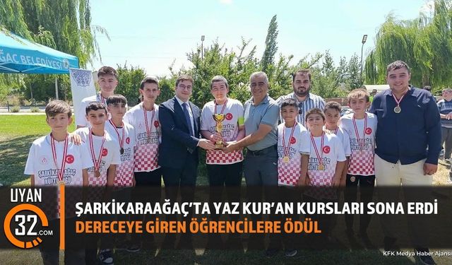 Şarkikaraağaç'ta Yaz Kur'an Kursları Kapanış Töreni Düzenlendi
