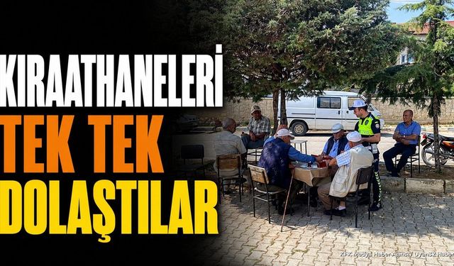 Yenişarbademli'de Polisten Kıraathanelerde Trafik Bilgilendirmesi