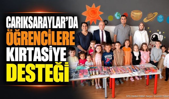 Çarıksaraylar Belediyesi'nden Öğrencilere Kırtasiye Desteği