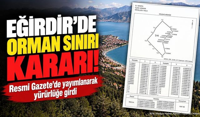 Eğirdir'de O Alan Orman Sınırından Çıkarıldı: Karar Yayımlandı