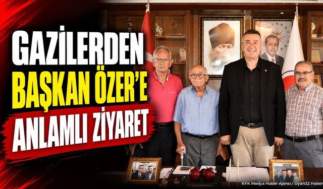 Eğirdir Gaziler Derneği'nden Belediye Başkanı Mustafa Özer'e Ziyaret