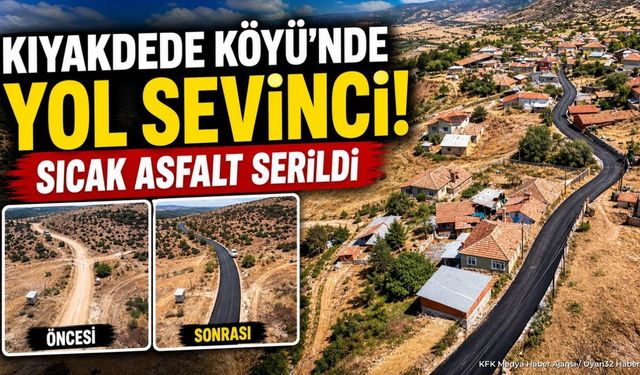 Kıyakdede Köyü’nde Yol Sevinci Sıcak Asfalt Serildi