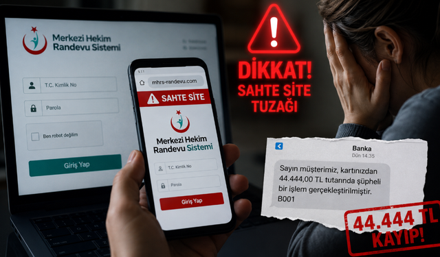 MHRS randevusu almak isterken 44 bin 444 lirasından oldu! Sahte site tuzağına dikkat