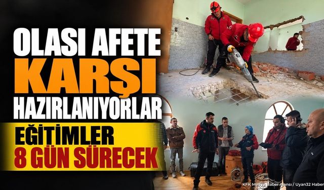 Şarkikaraağaç'ta 8 Günlük Afet ve Enkaz Eğitimi Başladı