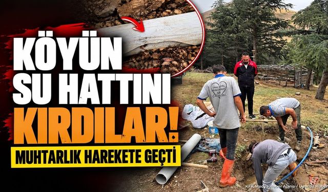 Yalvaç’ta su hattına zarar verildi, muhtarlık yeniden onardı