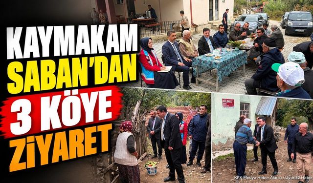 Kaymakam Saban Köy Ziyaretlerinde Bulundu