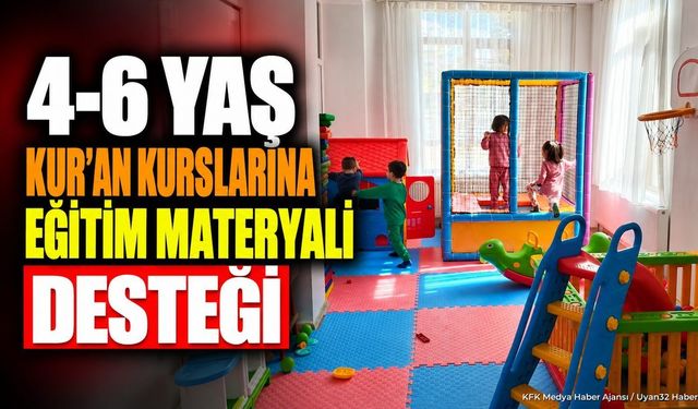 Şarkikaraağaç'ta 4-6 Yaş Kur'an Kurslarına Oyun Materyali Desteği