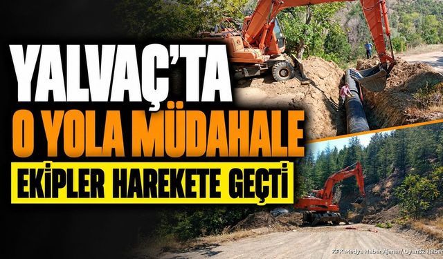 Yalvaç Bağkonak Su Gözü Yolu'nda Altyapı Çalışması Yapıldı
