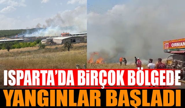 Isparta'da Birçok Bölgede Yangın Başladı Ekipler Sevk Ediliyor