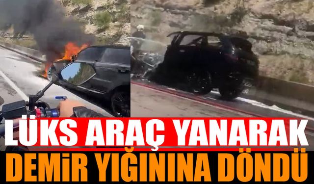 Isparta Antalya Yolunda Araç Yangını