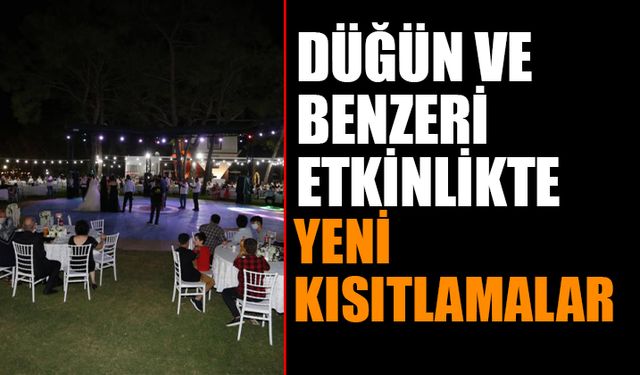 Isparta Valiliği'nden Düğün ve Benzeri Etkinliklere Yönelik Yeni Kısıtlamalar