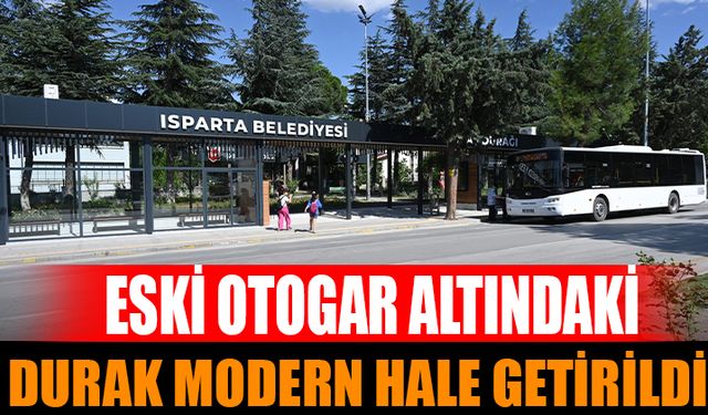 Eski otogar altındaki otobüs durağı modern hale getirildi