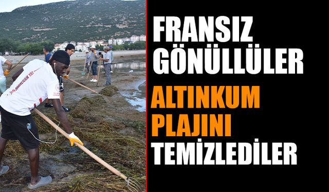 Fransız Gönüllüler Altınkum Plajını Temizlediler