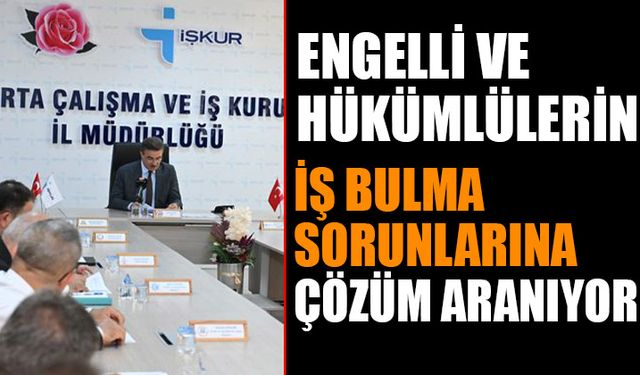 Engelli ve Hükümlülerin İş Bulma Sorunlarına Çözüm Aranıyor