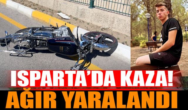 Isparta'da Kaza Sürücü Ağır Yaralandı