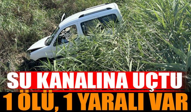 Isparta'da Araç Su Kanalına Uçtu 1 Ölü 1 Yaralı