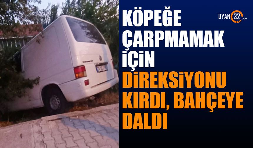 Köpeğe çarpmamak için manevra yaptı bahçeye uçtu