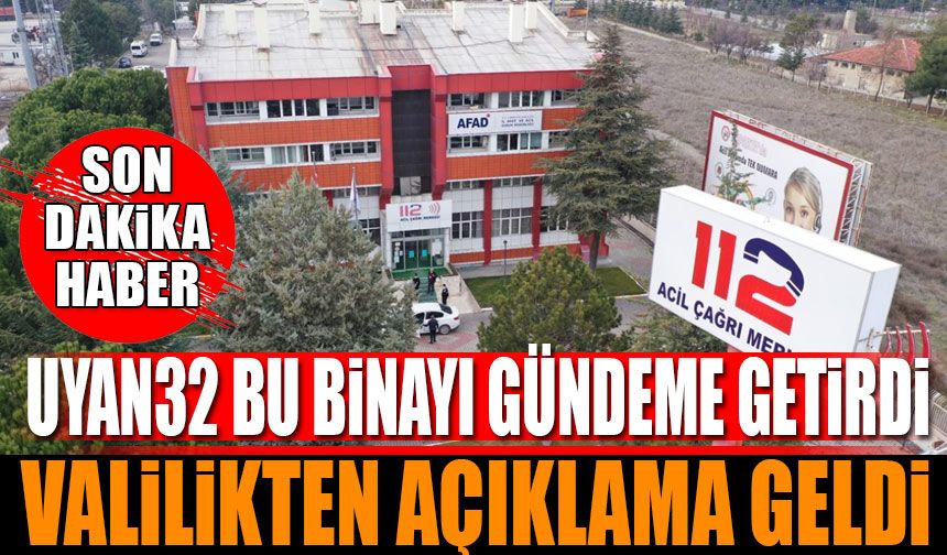 Uyan32 Gündeme Getirdi Valilikten Açıklama Geldi