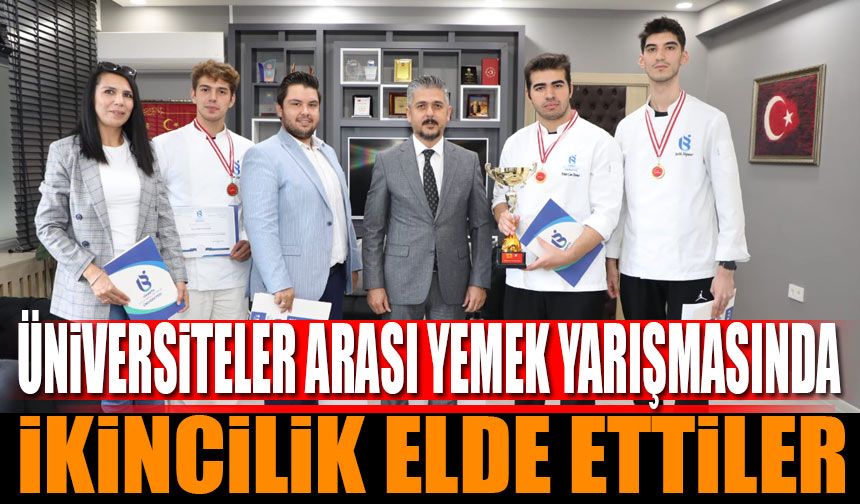 ISUBÜ'lü öğrenciler üniversiteler arası yemek yarışmalarında ikincilik elde etti