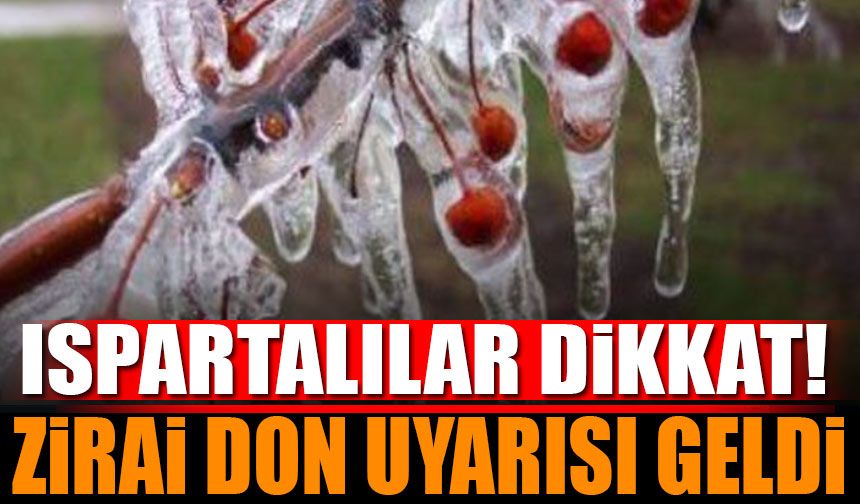 Ispartalılar Dikkat! Meteoroloji'den Kritik Zirai Don Uyarısı