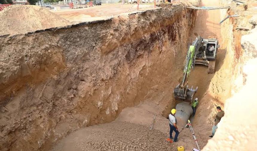 Aksu’da 40 kilometrelik kanalizasyon çalışmasında sona yaklaşıldı