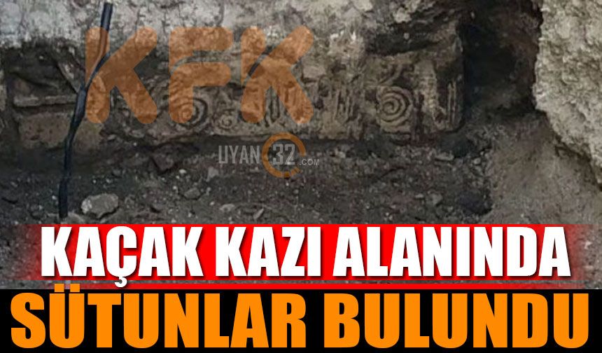 Kaçak Kazı Alanında Sütunlar Bulundu