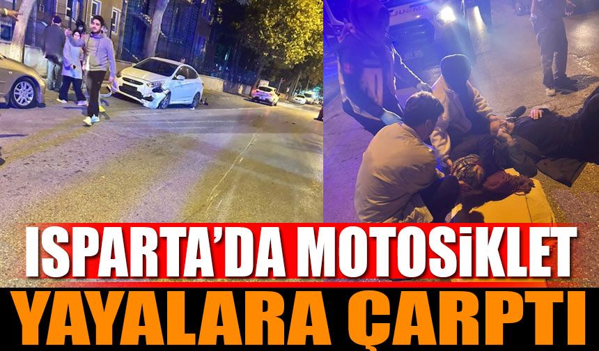 Isparta’da Motosiklet Kazasında 3 Kişi Yaralandı