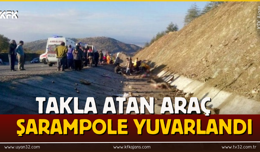 Takla Atan Araç  Şarampole Yuvarlandı