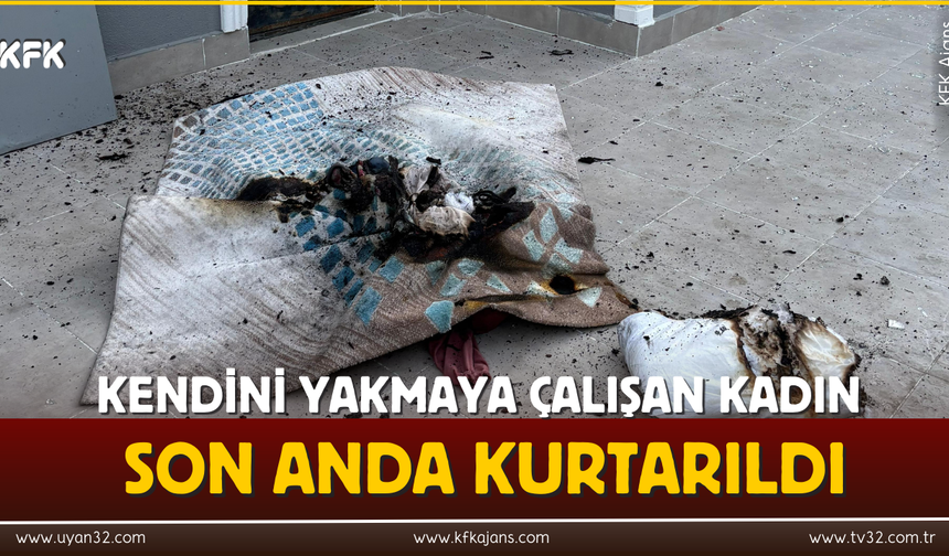 Kendini Yakmaya Çalışan Kadın Son Anda Kurtarıldı