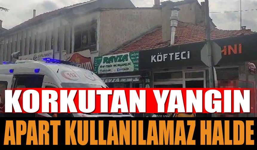 Korkutan Yangın: Daire Kullanılamaz Halde