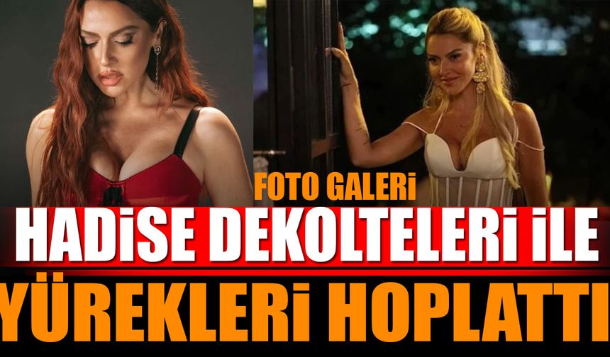 Hadise Kırmızı Elbise Göğüs Dekoltesiyle Yürekleri Hoplattı