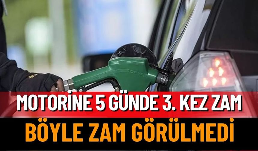 Motorine 5 Günde 3. Zam: Litre Fiyatı 50 Lirayı Aşıyor