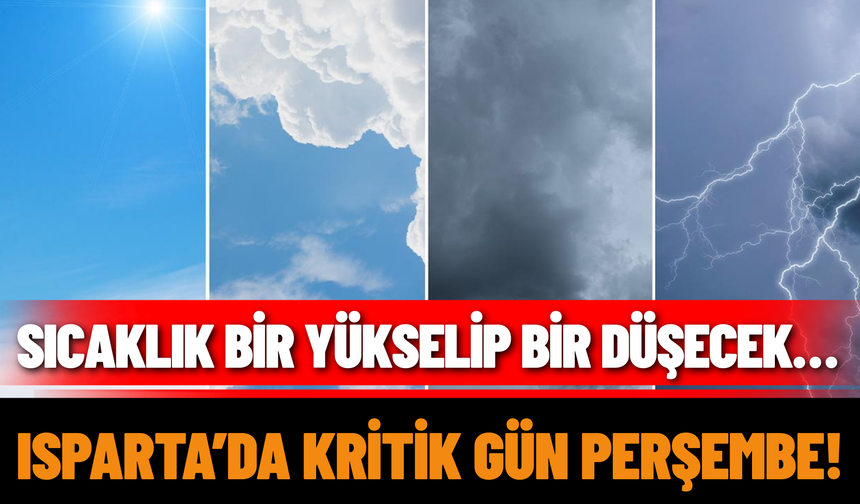Sıcaklık Bir Yükselip Bir Düşecek… Isparta’da Kritik Gün Perşembe!