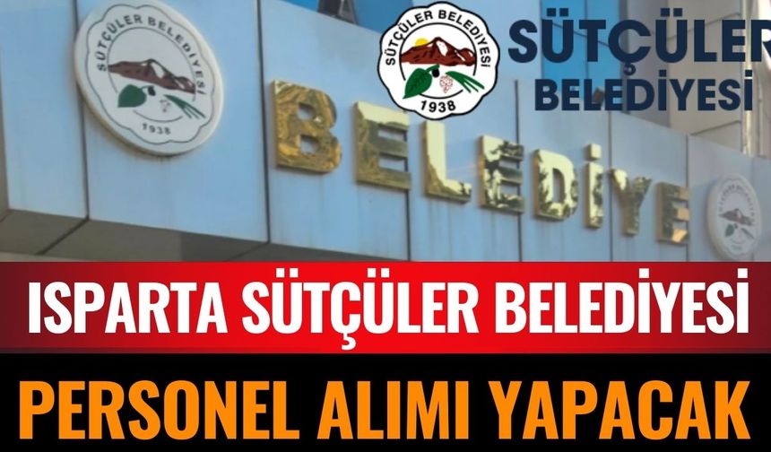 Sürçüler Belediyesi Personel Alımı Yapacak