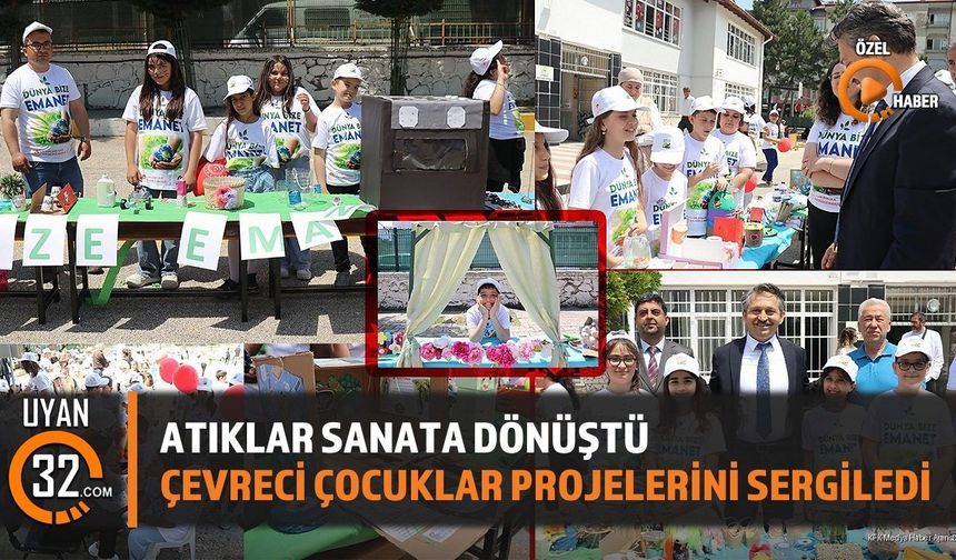 Isparta’da Çevreci Çocuklar Atıkları Sanata Dönüştürdü