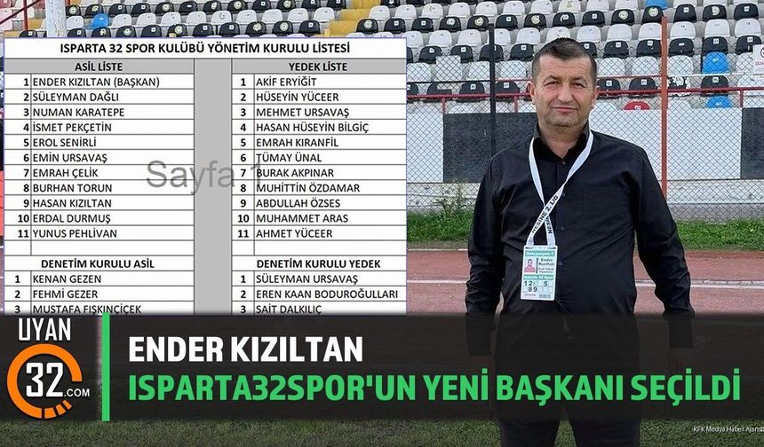 Ender Kızıltan, Isparta32spor'un Yeni Başkanı Seçildi